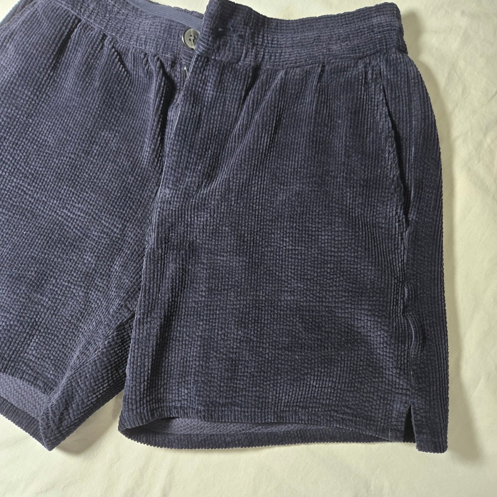 Madewell Mens Navy Blue Corduroy with Drawstring Shorts NU249 Size S